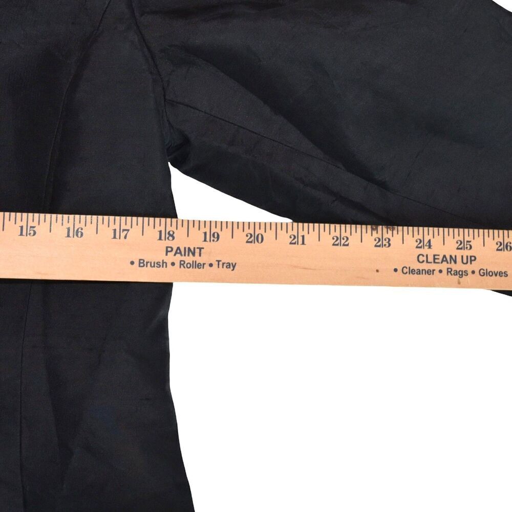 Liz Claiborne Collection Black Silk Blazer Jacket Size 12 Minimalist Officewear - Picture 7 of 7